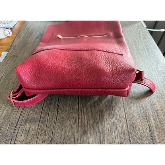 FLAMENCO Portland Leather Laptop Backpack Leather Work Bag Travel Backpack NEW - Picture 4 of 7